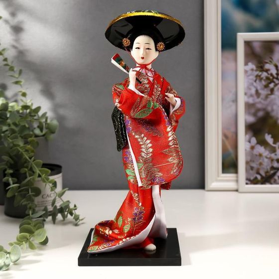 Кукла коллекционная &quot;Китаянка с веером в шляпе&quot; 30х12,5х12,5 см