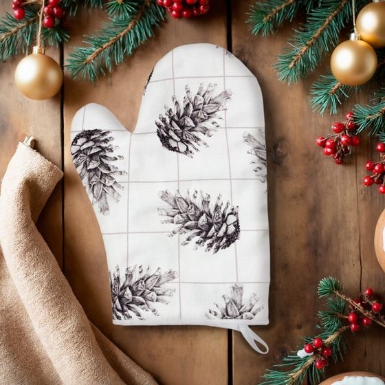 Варежка-прихватка &quot;Этель&quot; Merry Christmas 20х27см,100% хлопок, ватин 250г/м2