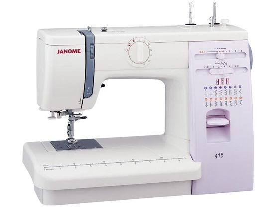 Швейная машина Janome 415 белый/фиолетовый