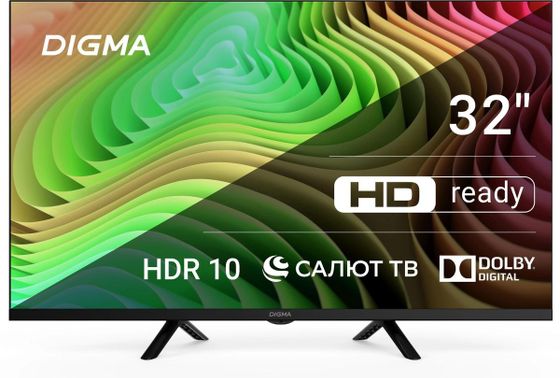 Телевизор LED 32&quot; Digma DM-LED32SBB34 черный Smart TV