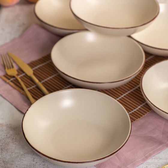 Тарелка суповая OH!SPLASH бежевый 20.5см 660мл