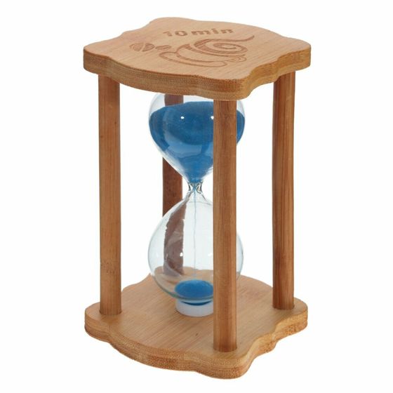Часы песочные (10 мин.), Д9 Ш9 В14 см, 4в.