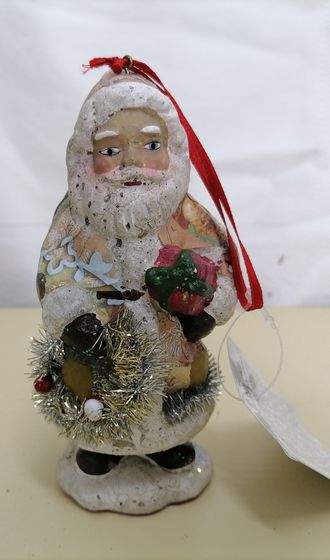 !09 ЕЛОЧНАЯ ИГРУШКА MARKO FERENZO GRANDE - САНТА, 13 СМ.