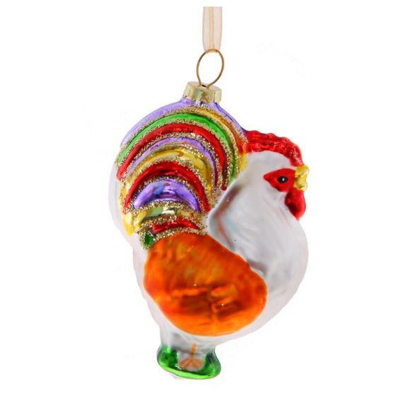 Украшение новогоднее &quot;Петушок&quot;,  L6 W4,5 H8,5 см, 2в.