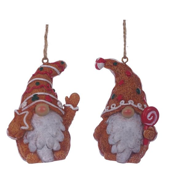 Фигурка декоративная подвесная &quot;Гном&quot;,  L5 W3,5 H7 см, 2в.