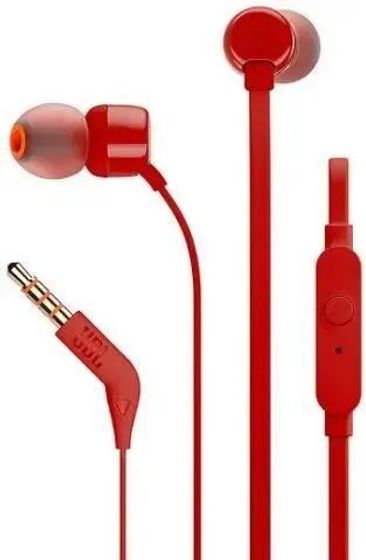 Гарнитура внутриканальные JBL T110 проводные красный (JBLT110RED)