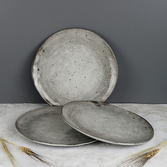 Тарелка десертная STONE серый 20см