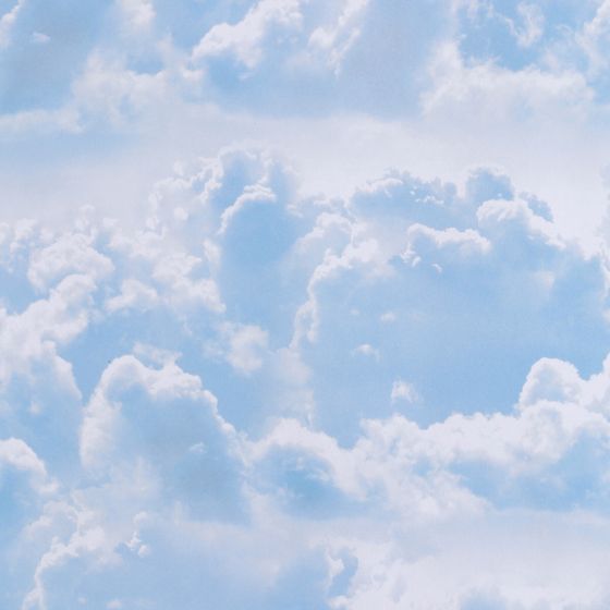 !09 Набор из 2-х листов бумаги упаковочной кратовой размер 50 × 70 см: Бумага двусторонняя «Облака» + Бумага "Сердца"