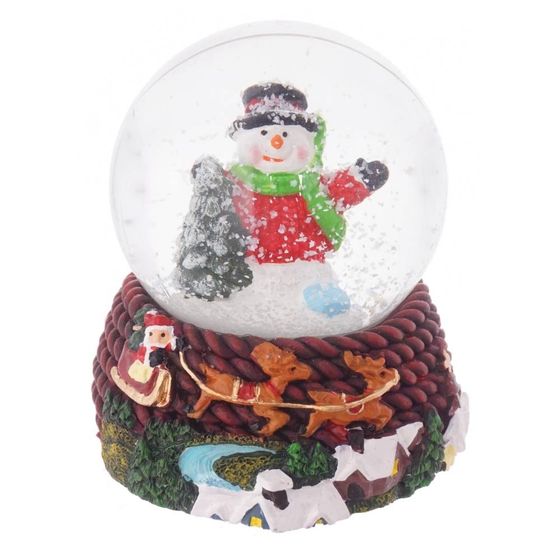 Фигурка декор в стекл шаре &quot;Дед Мороз/Снеговик/Мишка/Олень&quot;, D 4,5 см, L5 W5 H6 см, 4в.