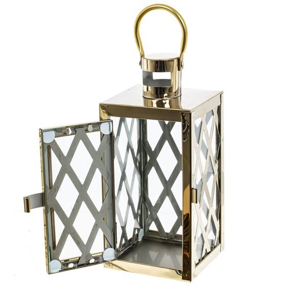 Подсвечник "Фонарь", L10 W10 H23 см