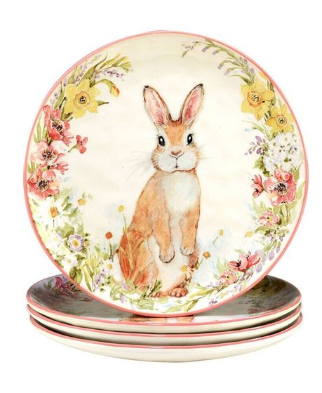 Easter Garden 10.75&quot; Dinner Plates, Set of 4