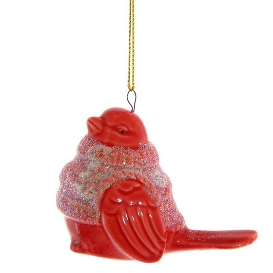 Украшение новогоднее &quot;Птичка&quot;, L8 W4,5 H6 см, 4в.