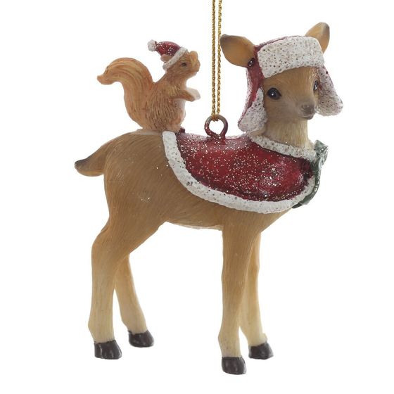 Фигурка декоративная подвесная "Олененок", L5,5 W2,5 H8 см, 3в.