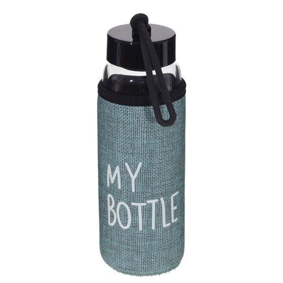 Бутылка, 400 мл, L7 W7 H19 см, дизайн микс