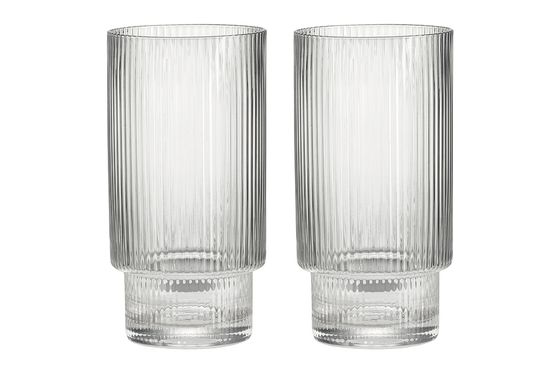 Стакан, 14,5 см, 460 мл, 2 шт, стекло, Полосы, Modern Classic