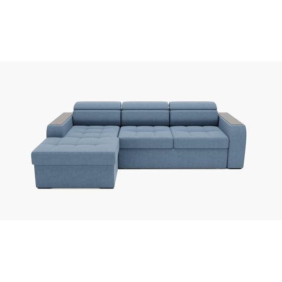 Угловой диван «Манчестер», механизм венеция, угол левый, велюр, цвет галакси лайт 022