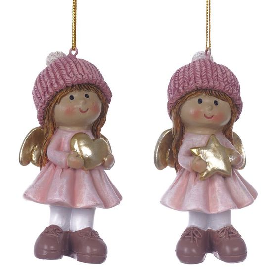 Фигурка декоративная подвесная &quot;Ангел&quot;,  L4,5 W3,5 H10 см, 2в.