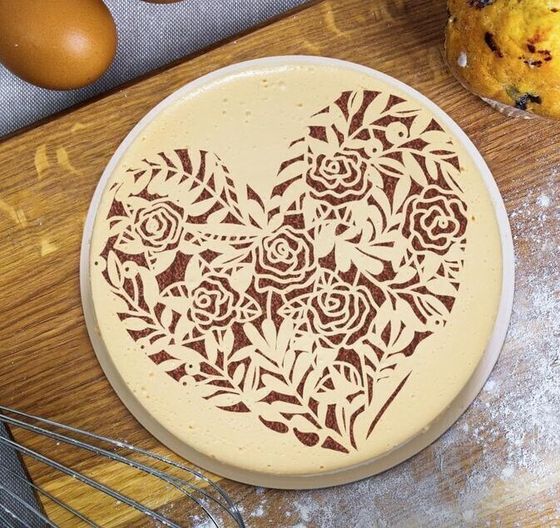 !09 Трафарет для выпечки «Сердце», 19 × 22 см.