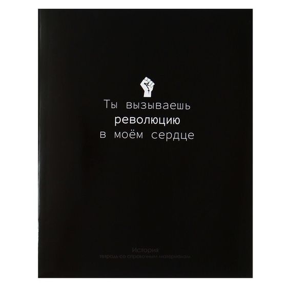 Тетрадь предметная 48 листов в клетку Calligrata, «На Чёрном. История», со справочным материалом, обложка мелованный картон, УФ-лак, блок офсет