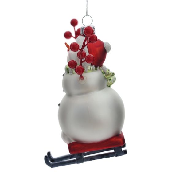 Украшение новогоднее "Снеговик", L11 W8 H14 см