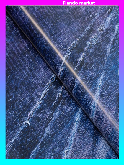 !09 Бумага глянцевая (набор 5 листов) "Мрамор голубой" 50 × 70 см.