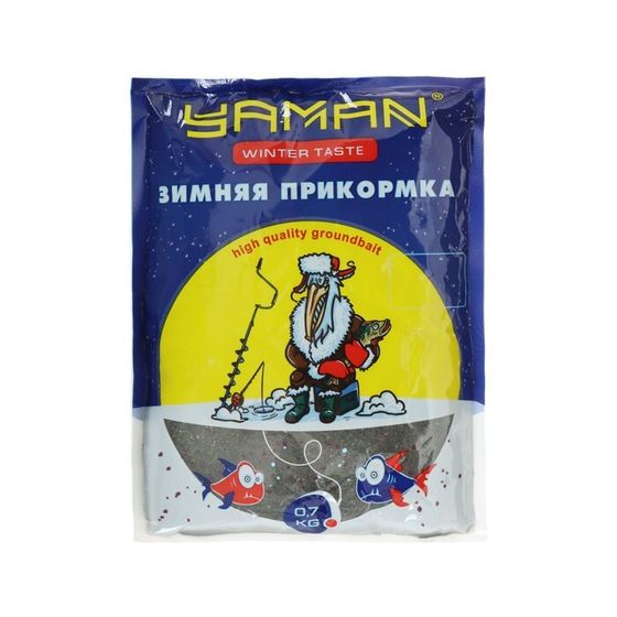 Прикормка Yaman Winter Taste Плотва зимняя, кокос, цвет чёрный, 700 г