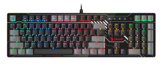 Клавиатура A4Tech Bloody B808N LED игровая проводная черный/серый