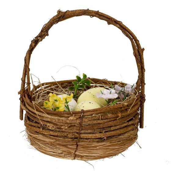 Изделие декоративное &quot;Корзина пасхальная&quot;, L11,5 W11 H13,5 см