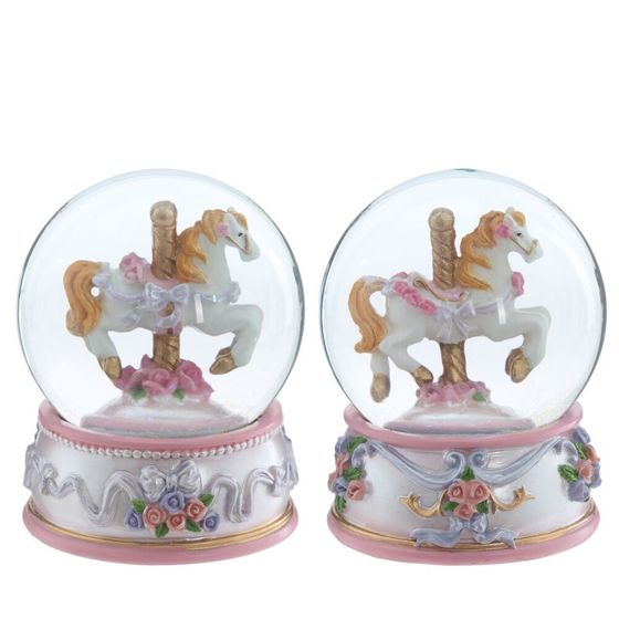 Фигурка декоративная в стекл шаре &quot;Лошадка&quot;, D 6,5 см, L6,5 W6,5 H8 см, 2в.