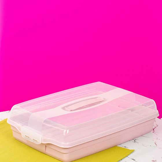 Контейнер прямоугольный большой GRAND CHEF розовый