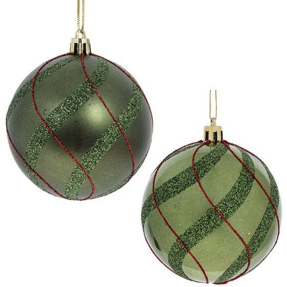 Набор из 12шт Украшение новогоднее &quot;Шар&quot;, D 8 см, L35 W27 H8,5 см