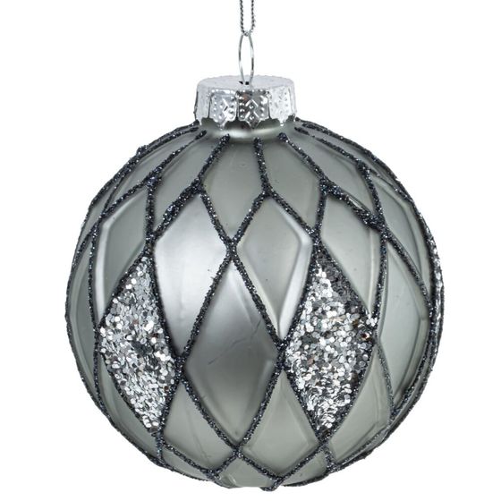 Набор из 12шт Украшение новогоднее "Шар", D 8 см, L34 W25 H8 см