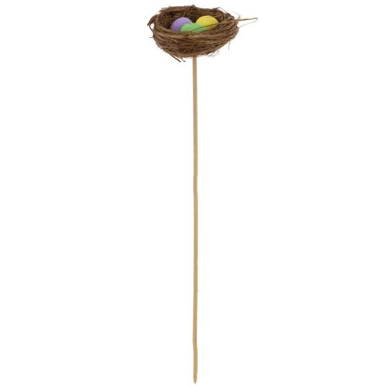 Изделие декоративное (вставка) &quot;Гнездо пасхальное&quot; (блок 12 шт) (6*2), L6 W6 H25 см, 3в.