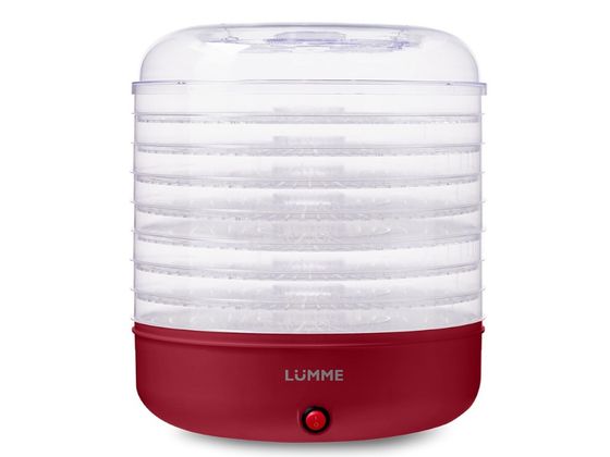Сушилка для овощей и фруктов Lumme LFD-108PP 200Вт 8 подд. бордовый гранат