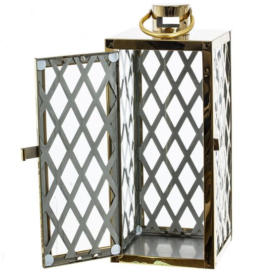 Подсвечник "Фонарь", L14 W14 H35 см