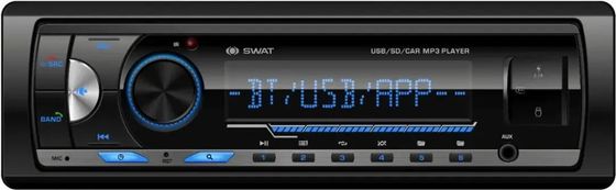 Автомагнитола Swat WX-509D 1DIN 6x50Вт USB/AUX Android/iOS 1.3&quot;