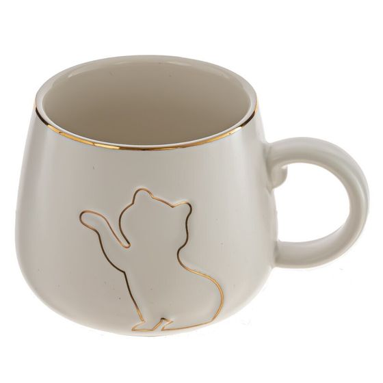 Чашка с блюдцем и ложкой, 190 мл, L12,5 W12,5 H6,5 см, цвет микс