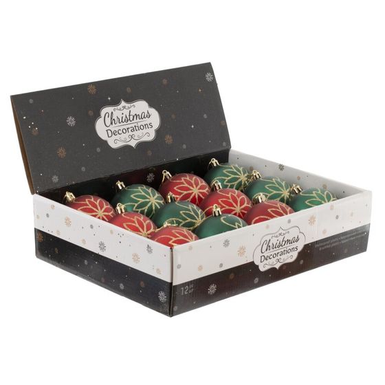 Набор из 12 шт: Украшение новогоднее "Шар", L35 W27 H9 см