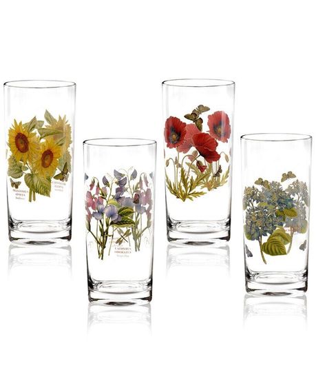 Botanic Garden Highball Glasses, Set of 4