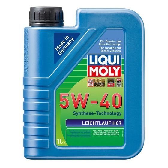 Масло моторное LiquiMoly Leichtlauf HC 7 5W-40 SN A3/B4, НС-синтетическое, 4 л