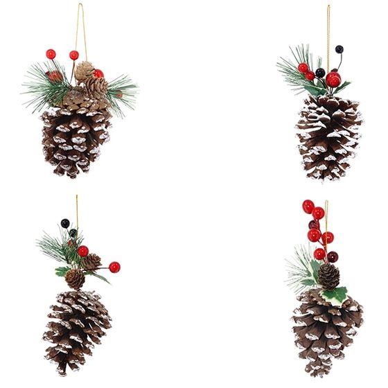 Изделие декоративное подвесное &quot;Шишка&quot;, L9 W9 H18 см, 4в.