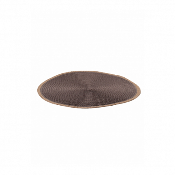 Сервировочная салфетка круглая JUTE 38см свето-коричневая