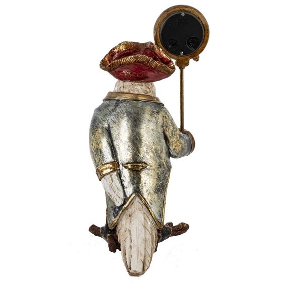 Фигурка декоративная с часами &quot;Попугай&quot; (LR44х1 н/п), L12 W13 H23 см