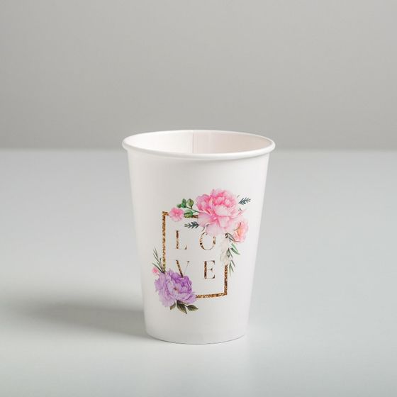 !Стакан для цветов 3 штуки LOVE, 350 мл