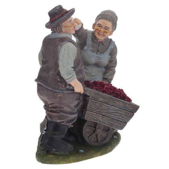 Фигурка декоративная "Бабушка с дедушкой", L18 W14,5 H19,5 см, 2в.