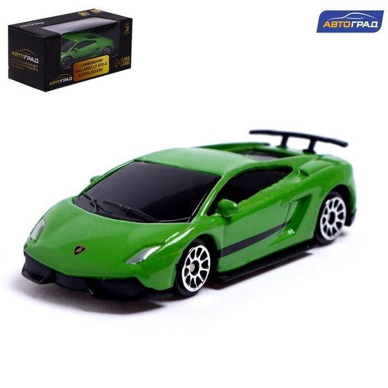 Машина металлическая LAMBORGHINI GALLARDO LP 570-4 SUPERLEGGERA, 1:64, цвет зелёный