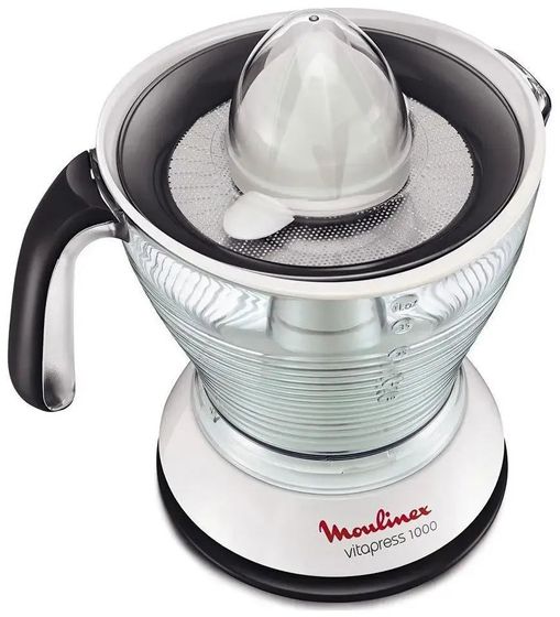 Соковыжималка цитрусовая Moulinex PC302B10 25Вт белый/черный