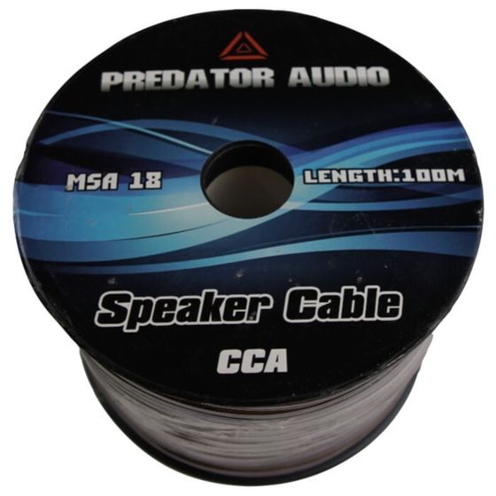 Акустический кабель Predator Audio CCA 2*075 18GA (бухта 100м)