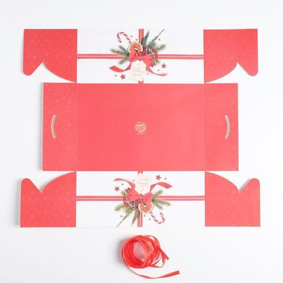 !Коробка для капкейка 2 штуки «С Новым годом!», 23 x 16 x 10 см.