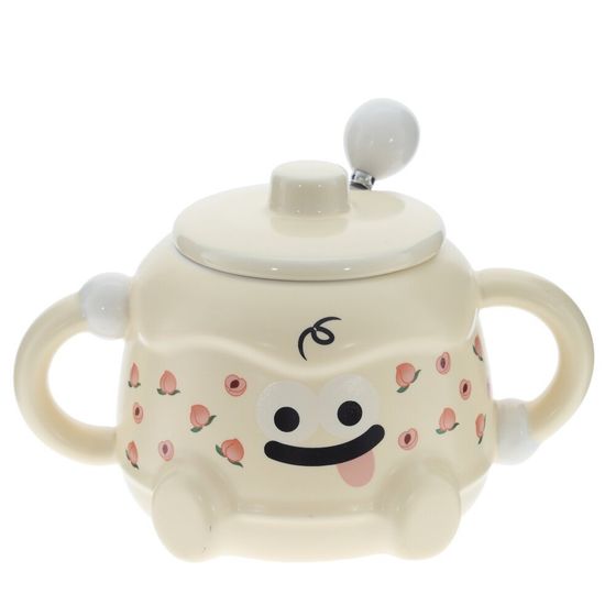 Кружка с крышкой и ложкой, 380 мл, L16 W11 H10 см, 4в.